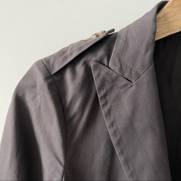 Theory Brown Single Button Blazer Jacket Cotton B - Picture 2 of 12